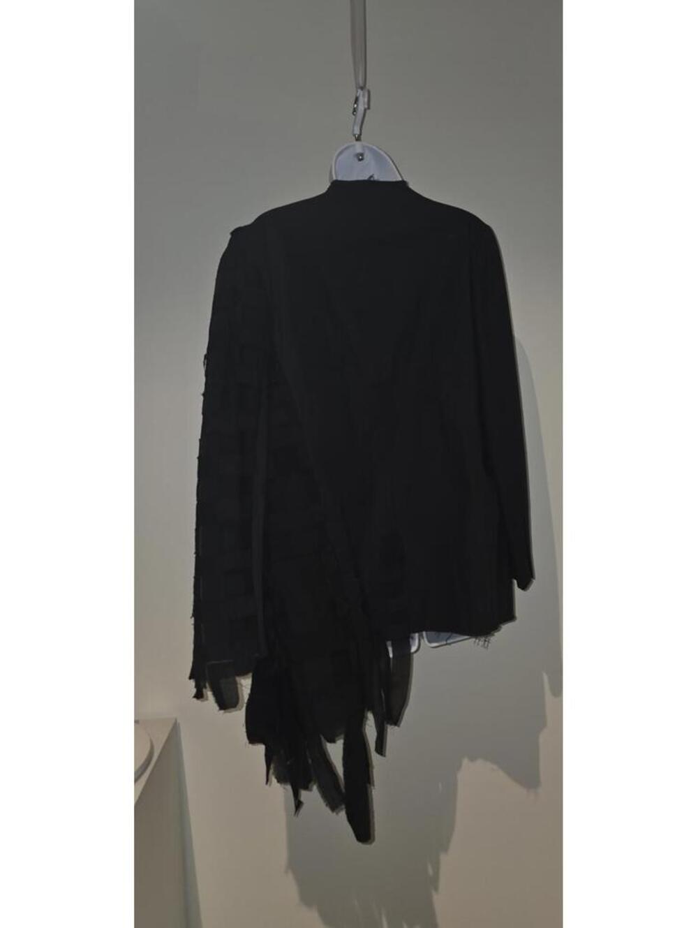 Shichuchi Vintage Black Recycled Fibre Blazer Avant Garde Y2K Designer Size 36 - Picture 5 of 5